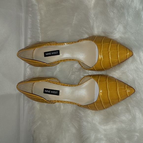 Yellow Taissa Nine West Heels 7.5 - Picture 1 of 4